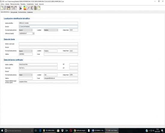 Pestaña de Datos Administrativos de CE3X
