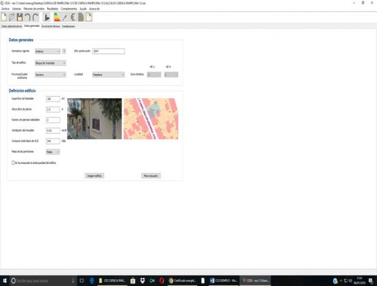 Pestaña de Datos Generales en CE3X